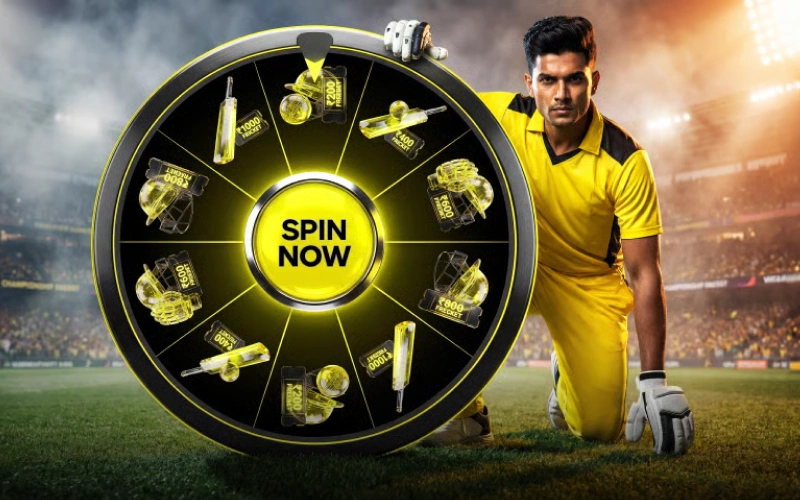 The Parimatch Wheel of Fortune promotion adds excitement to major cricket events.