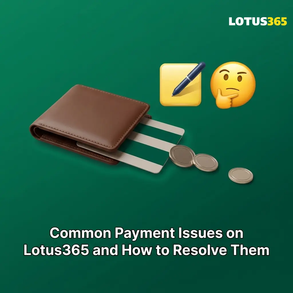 Lotus365 payment issues guide showing deposit, withdrawal, UPI, bonus, and crypto troubleshooting steps for Indian players