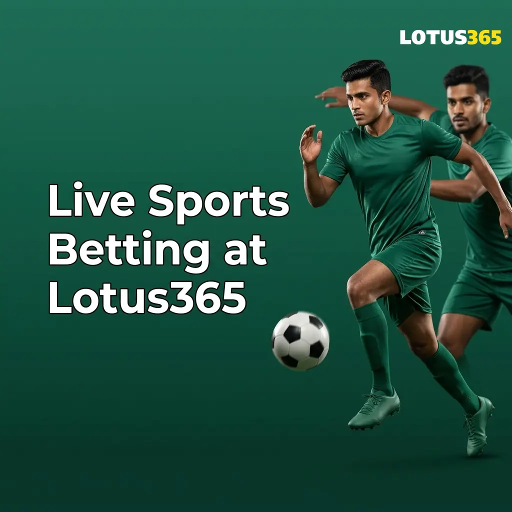Live sports betting interface on Lotus365 showing in-play odds for cricket, football, and kabaddi markets