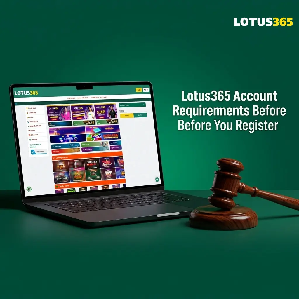Lotus365 account registration requirements including age verification, valid Indian mobile number, and geographic eligibility criteria
