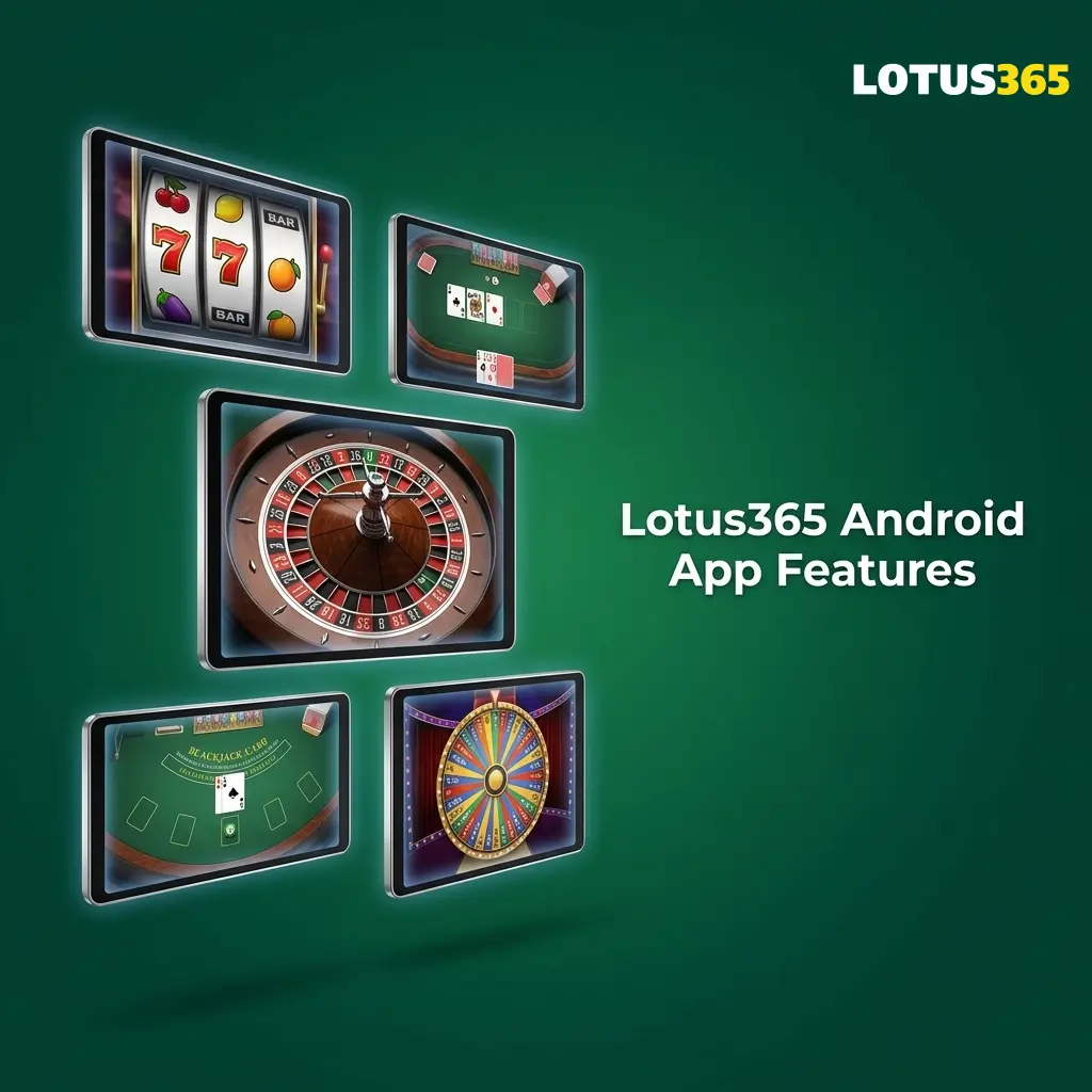 Lotus365 Android app featuring sports betting, casino games, live dealers, and INR payment options including UPI and Paytm
