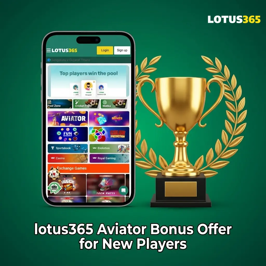 lotus365 Aviator welcome bonus for new players offering 100% match up to INR 20,000 on first deposit