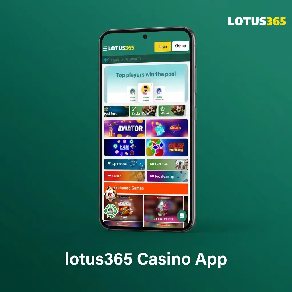 lotus365 Casino App for Android with UPI, PhonePe and Google Pay support for Indian players