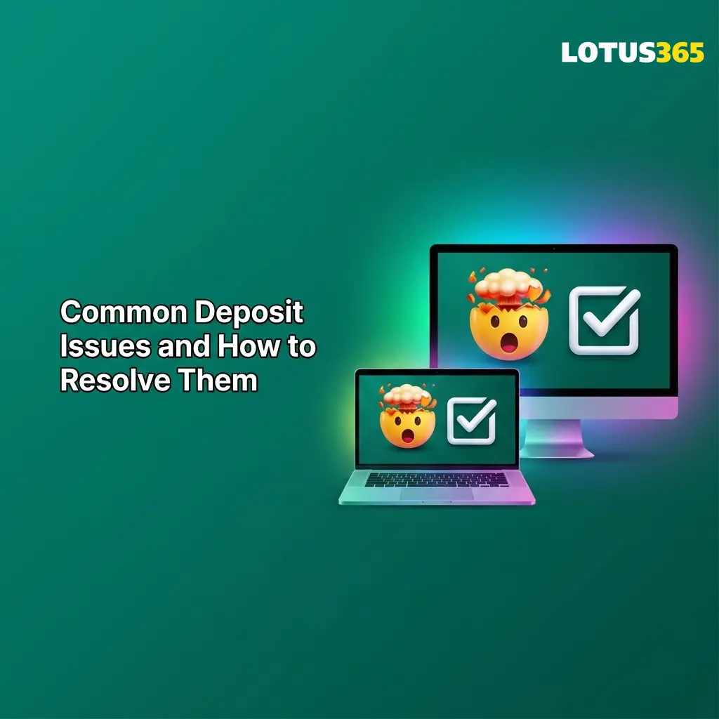 Lotus365 common deposit issues guide showing solutions for UPI timeouts, card failures, and crypto delays for Indian players
