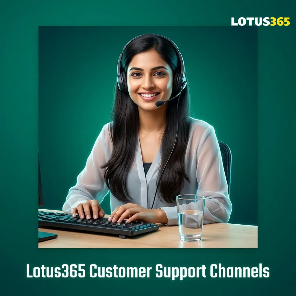 Lotus365 customer support channels including live chat, WhatsApp, email, and FAQ available 24/7 for Indian players