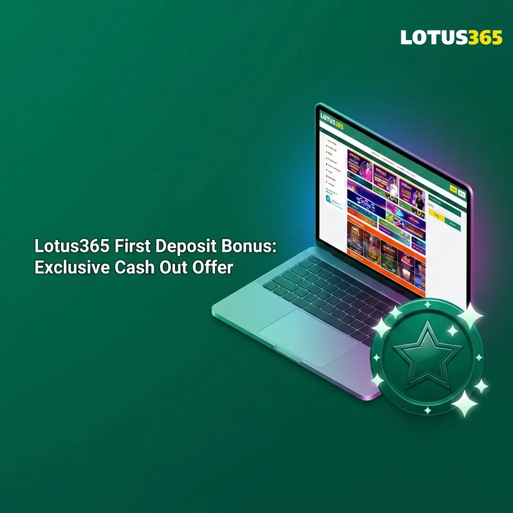 Lotus365 first deposit bonus offering 100% match up to INR 10,000 for new Indian players on casino and sports betting