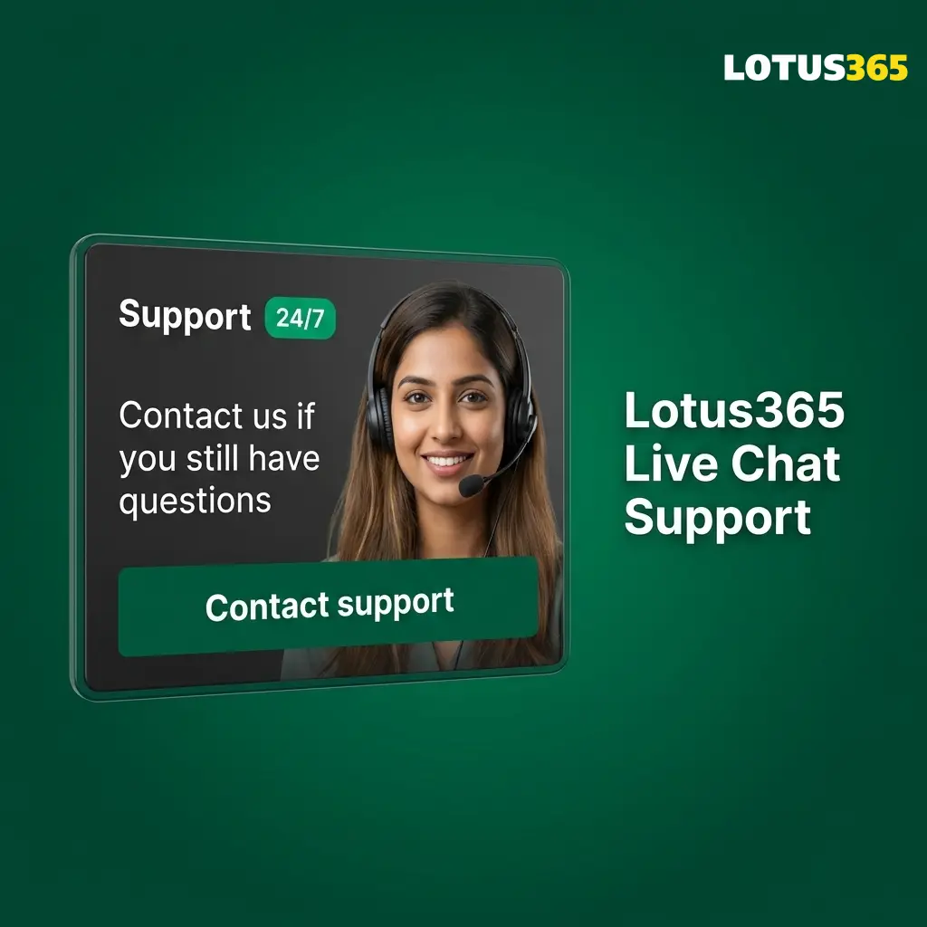 Lotus365 live chat support available 24/7 in English and Hindi with under 2-minute response time