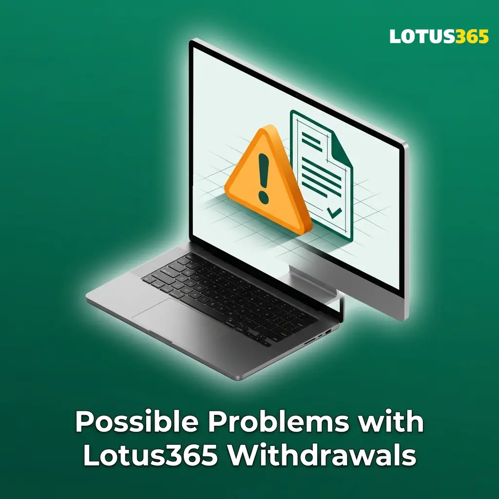 Lotus365 withdrawal issues guide showing common problems like pending requests, KYC verification, and payment errors for Indian players
