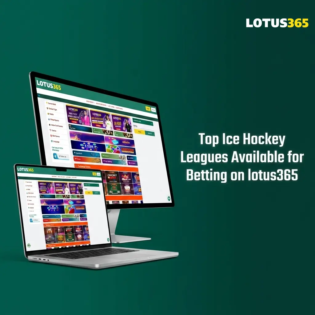 Top ice hockey leagues for betting on Lotus365 including NHL, KHL, IIHF, AHL, SHL, and Liiga competitions