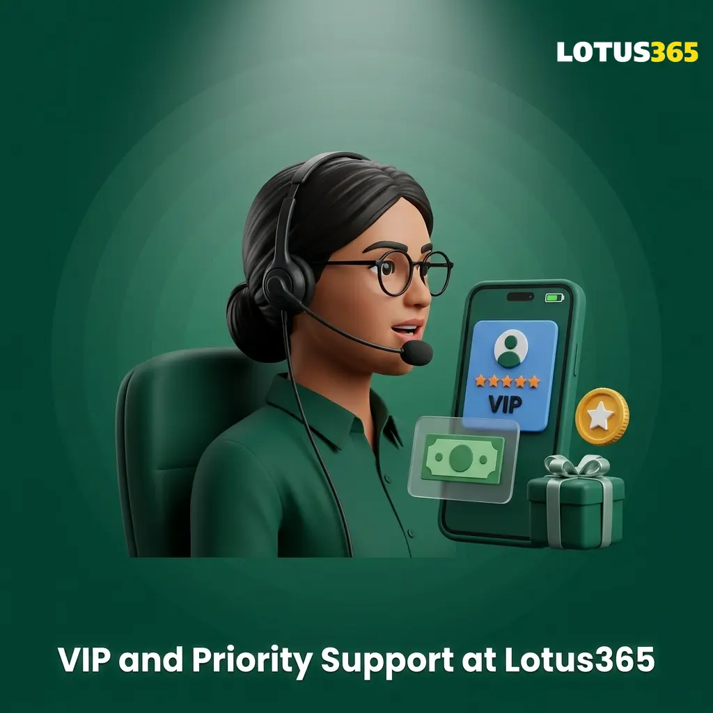 Lotus365 VIP and priority support tier with dedicated account managers and fast response times for high-activity players