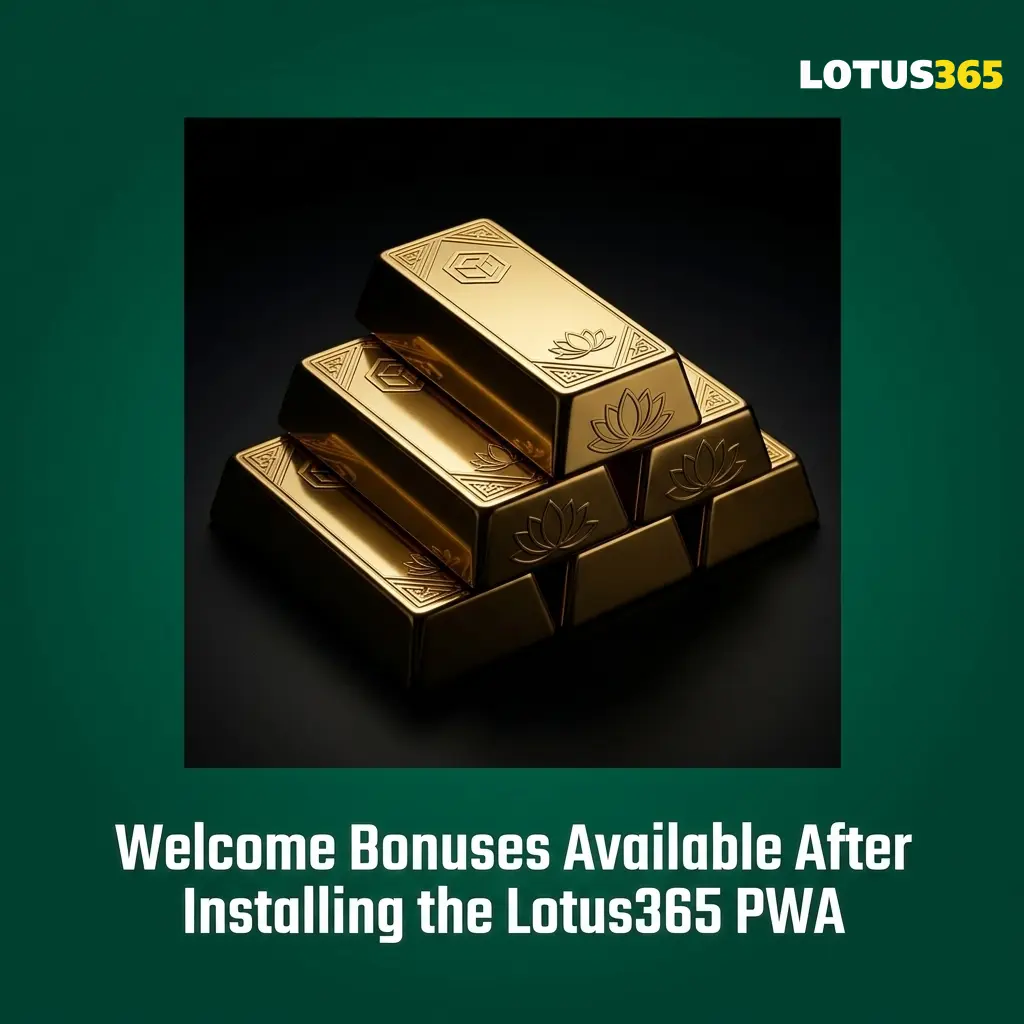 Lotus365 PWA welcome bonuses including cash out, first deposit, reload, referral rewards, and live casino cashback offers