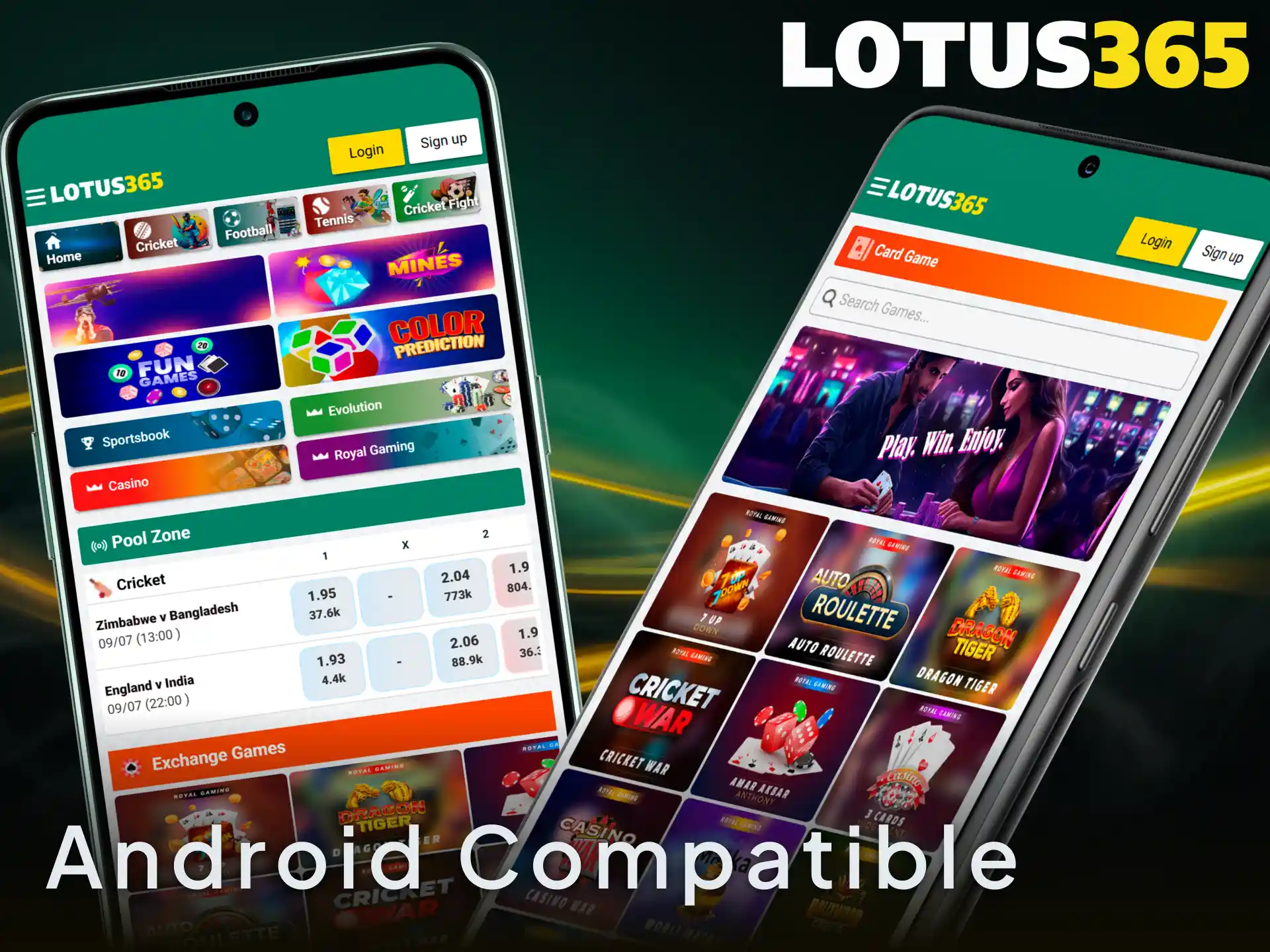 Check compatible Android devices to run the Lotus365 mobile app smoothly.