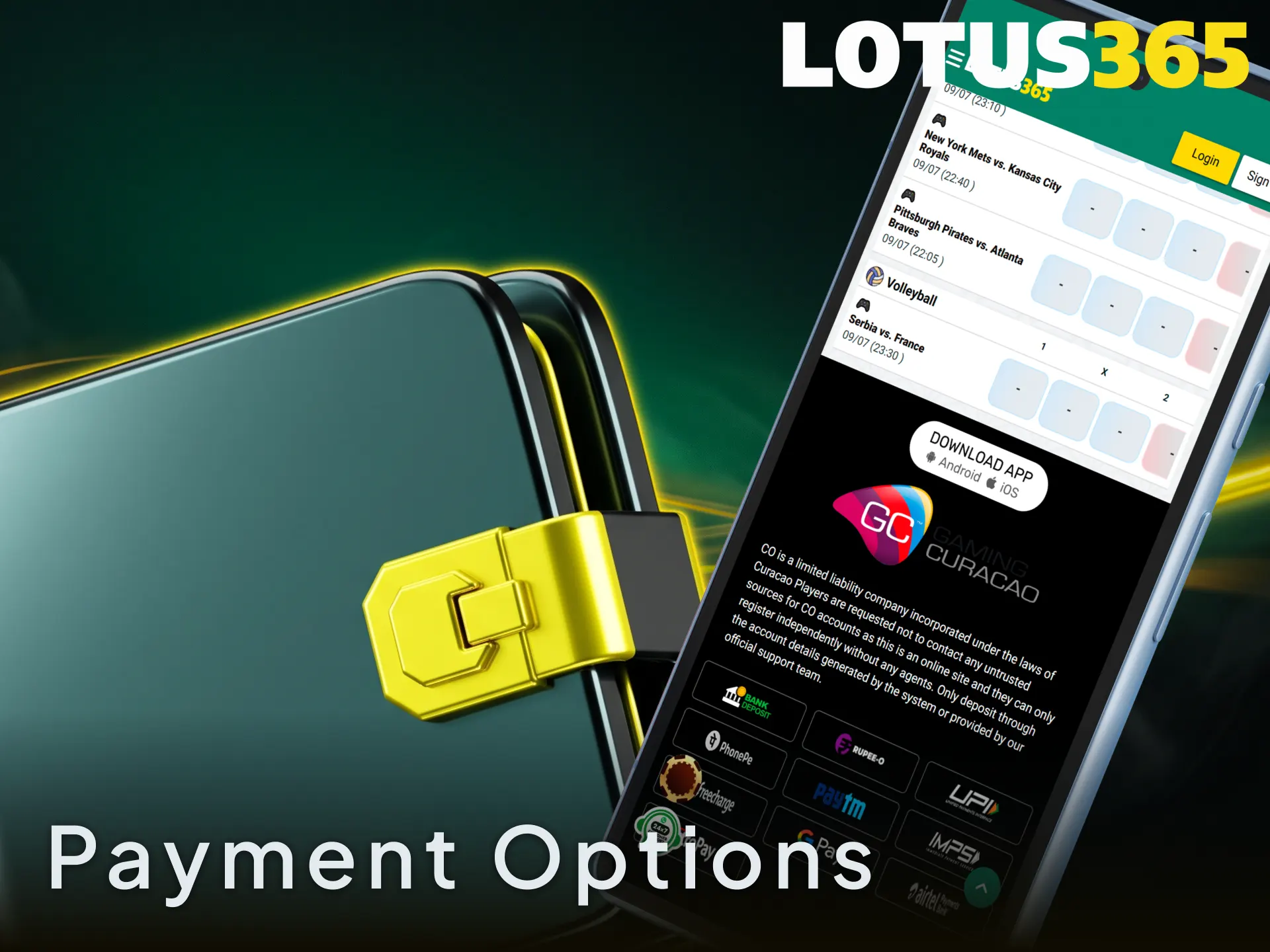 Explore safe payment options in the Lotus365 app for reliable financial transactions.