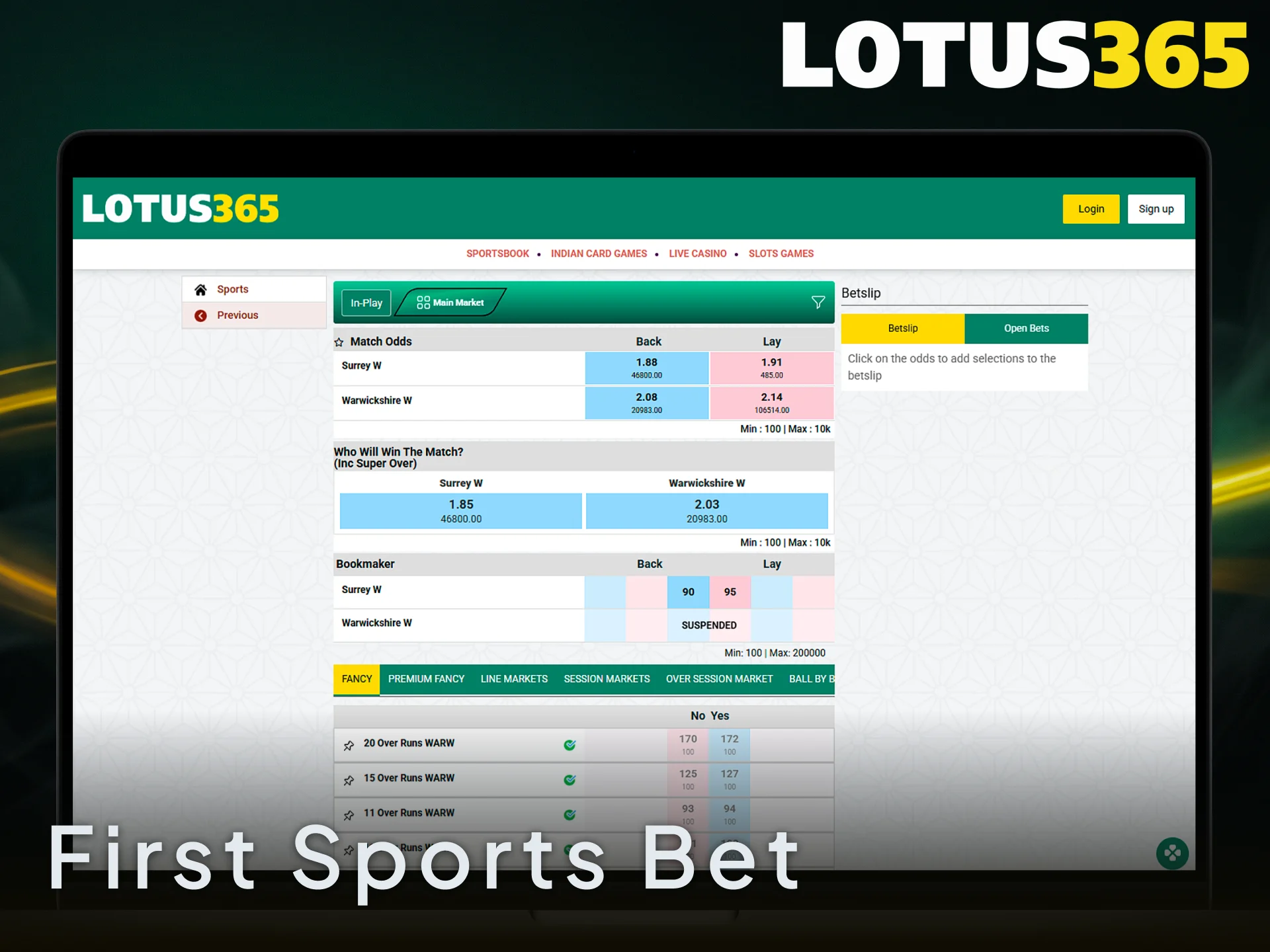 Learn how to place your first sports bet on Lotus365 to win rewards.