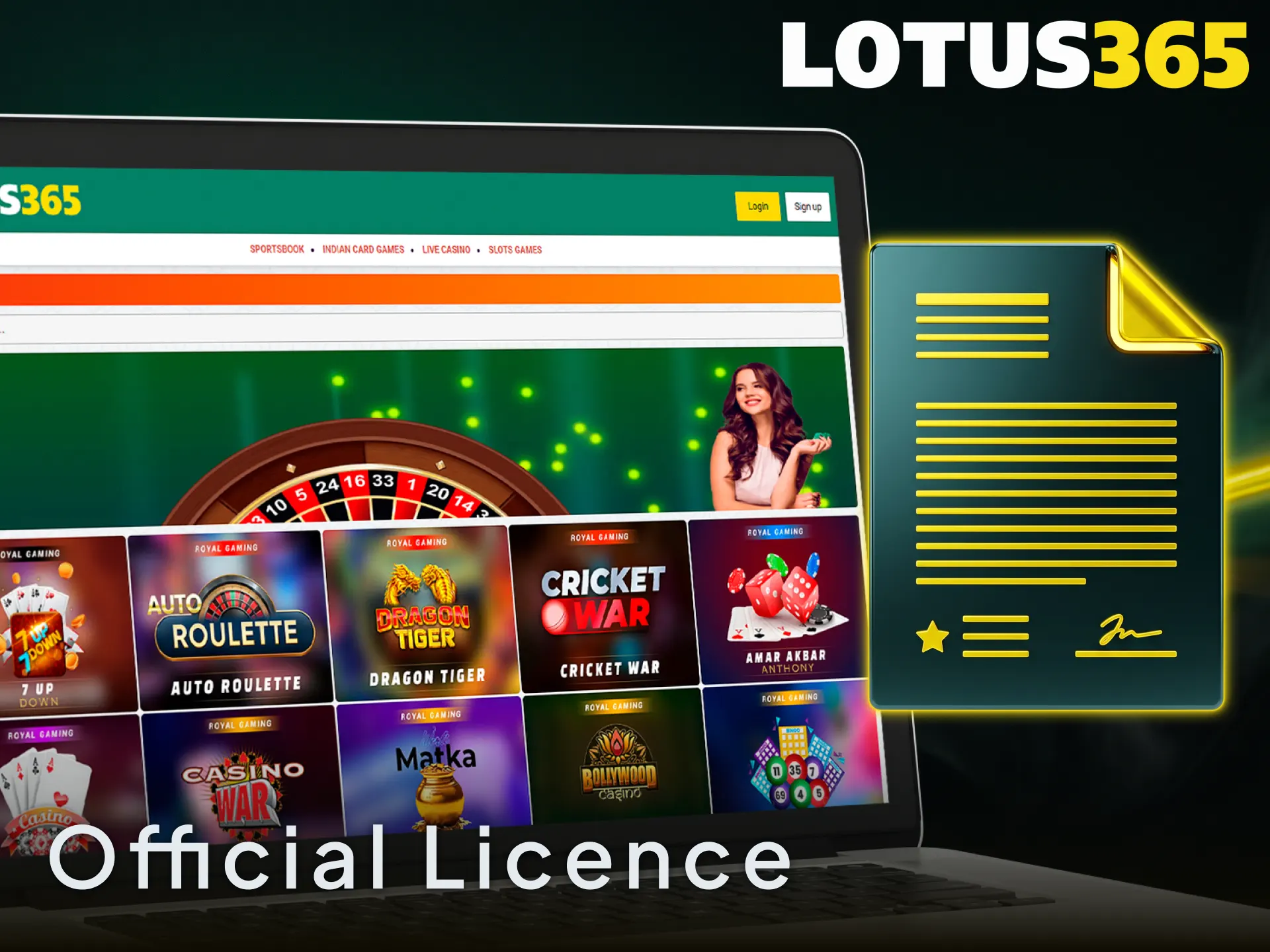 Verify the legal status of the official Lotus365 gambling platform in India.