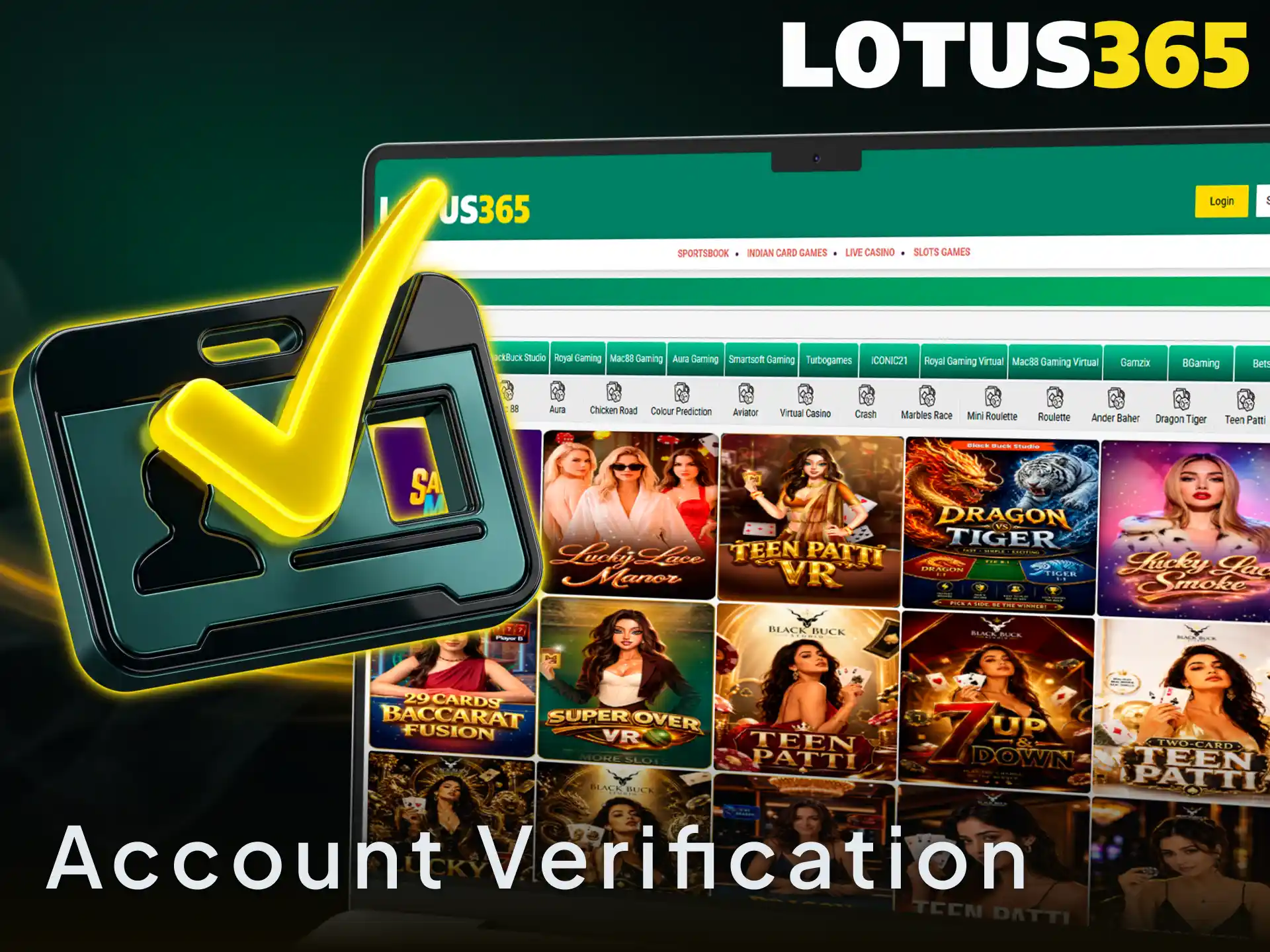 Complete the Lotus365 account verification by following official KYC steps.